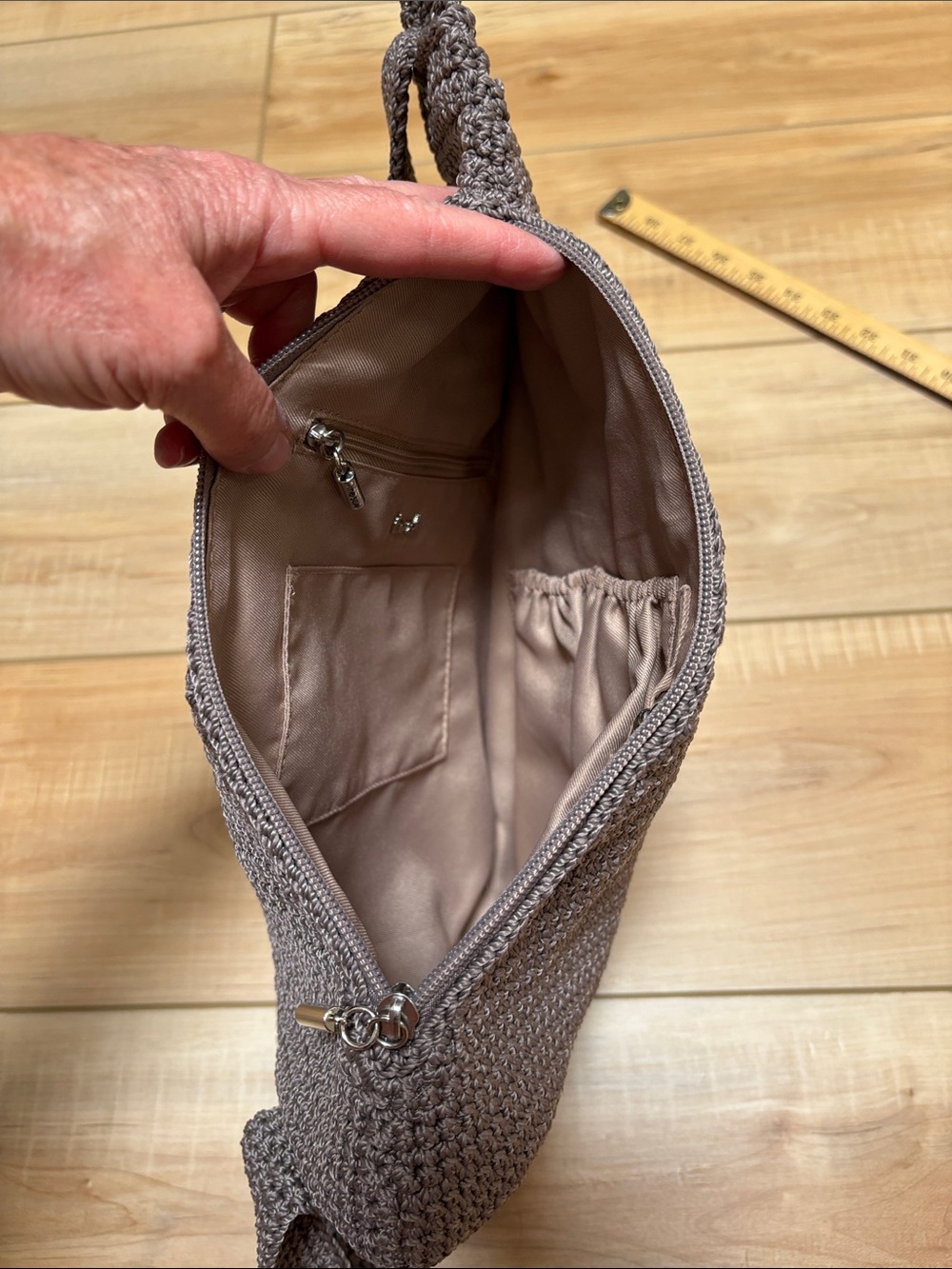 The Sak Geo Taupe Sling Bag - Picture 10 of 14